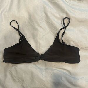 Black blackbough swim top